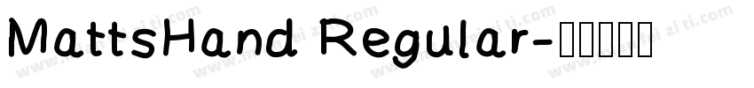 MattsHand Regular字体转换
